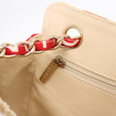 CHANEL Cruise Line Matelasse Chain Tote Bag Canvas Pink Gold CC Auth 211700SM-24