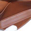 CELINE Triomphe Chain Shoulder Bag Leather Black Gold Auth 211706SAM-17