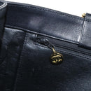 CHANEL Chain Shoulder Tote Bag Lamb Skin Black Gold CC Auth 211710V-21