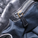 Miu Miu Hand Bag Vitellolux 2way Black Gold Auth 211712V-20