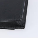 PRADA Chain Pouch Saffiano leather Black Gold Auth 211715V-14