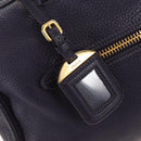 PRADA Hand Bag Vittero Dino Leather 2way Purple Gold Auth 211716V-15