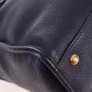 PRADA Hand Bag Vittero Dino Leather 2way Purple Gold Auth 211716V-9