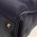 PRADA Hand Bag Vittero Dino Leather 2way Purple Gold Auth 211716V-16