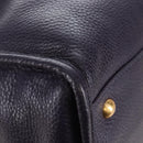 PRADA Hand Bag Vittero Dino Leather 2way Purple Gold Auth 211716V-17
