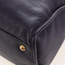 PRADA Hand Bag Vittero Dino Leather 2way Purple Gold Auth 211716V-18