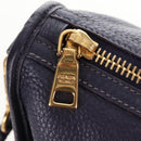 PRADA Hand Bag Vittero Dino Leather 2way Purple Gold Auth 211716V-20