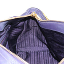 PRADA Hand Bag Vittero Dino Leather 2way Purple Gold Auth 211716V-22