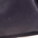 PRADA Hand Bag Vittero Dino Leather 2way Purple Gold Auth 211716V-4