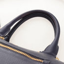 PRADA Hand Bag Vittero Dino Leather 2way Purple Gold Auth 211716V-14
