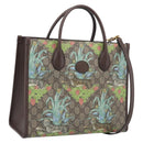 GUCCI GG Supreme Tote Bag PVC 2way Beige Gold 659983 Auth 211718SAM-1