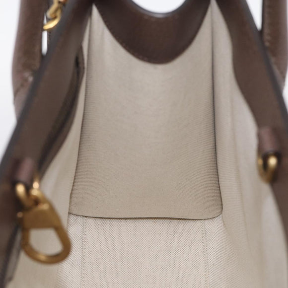 GUCCI GG Supreme Tote Bag PVC 2way Beige Gold 659983 Auth 211718SAM
