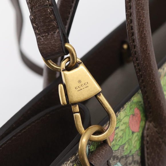 GUCCI GG Supreme Tote Bag PVC 2way Beige Gold 659983 Auth 211718SAM