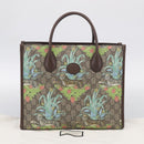 GUCCI GG Supreme Tote Bag PVC 2way Beige Gold 659983 Auth 211718SAM-26