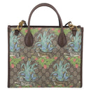 GUCCI GG Supreme Tote Bag PVC 2way Beige Gold 659983 Auth 211718SAM-3