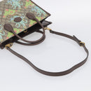 GUCCI GG Supreme Tote Bag PVC 2way Beige Gold 659983 Auth 211718SAM-9