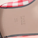 GUCCI Horsebit Mules Nylon Size 36 1/2 Red Gold Auth 211723M-12