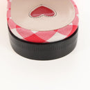 GUCCI Horsebit Mules Nylon Size 36 1/2 Red Gold Auth 211723M-19