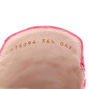 GUCCI Horsebit Mules Nylon Size 36 1/2 Red Gold Auth 211723M-23