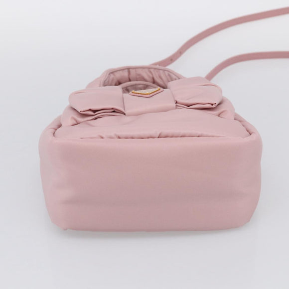 PRADA Hand Bag Nylon 2way Pink Gold Auth 211724SAM