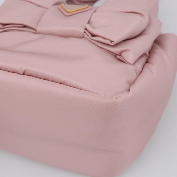 PRADA Hand Bag Nylon 2way Pink Gold Auth 211724SAM