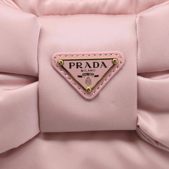 PRADA Hand Bag Nylon 2way Pink Gold Auth 211724SAM