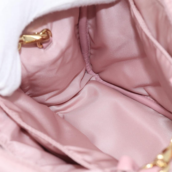 PRADA Hand Bag Nylon 2way Pink Gold Auth 211724SAM