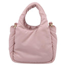 PRADA Hand Bag Nylon 2way Pink Gold Auth 211724SAM-3