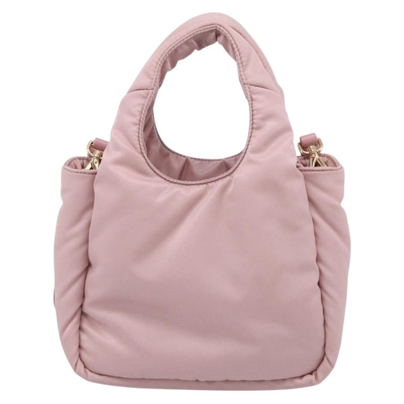 PRADA Hand Bag Nylon 2way Pink Gold Auth 211724SAM