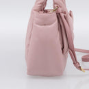 PRADA Hand Bag Nylon 2way Pink Gold Auth 211724SAM-4