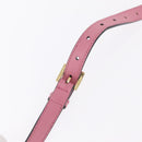 Miu Miu Madras Shoulder Bag Leather Pink Gold Auth 211725A-10