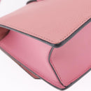 Miu Miu Madras Shoulder Bag Leather Pink Gold Auth 211725A-15
