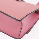 Miu Miu Madras Shoulder Bag Leather Pink Gold Auth 211725A-16