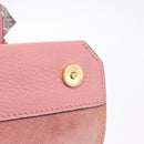 Miu Miu Madras Shoulder Bag Leather Pink Gold Auth 211725A-20