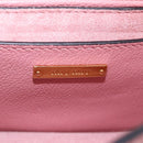 Miu Miu Madras Shoulder Bag Leather Pink Gold Auth 211725A-22