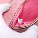 Miu Miu Madras Shoulder Bag Leather Pink Gold Auth 211725A-29