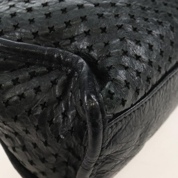 Balenciaga Classic Mini City Bag Punching Leather 2way Black 501065 Auth 211728M