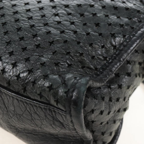 Balenciaga Classic Mini City Bag Punching Leather 2way Black 501065 Auth 211728M