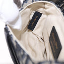 Christian Dior Trotter Canvas Saddle Hand Bag Navy Gold Auth 211731SAM-22