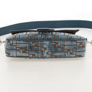 FENDI Zucca Canvas Mamma Baguette Bag 2way Light Blue Silver Auth 211732SM-12