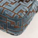 FENDI Zucca Canvas Mamma Baguette Bag 2way Light Blue Silver Auth 211732SM-14