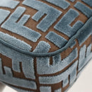 FENDI Zucca Canvas Mamma Baguette Bag 2way Light Blue Silver Auth 211732SM-15