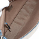 FENDI Zucca Canvas Mamma Baguette Bag 2way Light Blue Silver Auth 211732SM-22