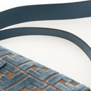 FENDI Zucca Canvas Mamma Baguette Bag 2way Light Blue Silver Auth 211732SM-8