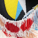 FENDI Mamma Baguette Shoulder Bag Denim Beads Multicolor Auth 211733SM-12