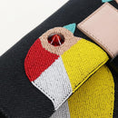 FENDI Mamma Baguette Shoulder Bag Denim Beads Multicolor Auth 211733SM-18
