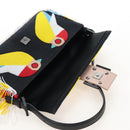 FENDI Mamma Baguette Shoulder Bag Denim Beads Multicolor Auth 211733SM-21