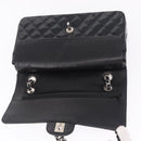CHANEL Chain Matelasse25 Bag Patent Leather Black Silver CC Auth 211734V-15