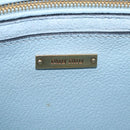 Miu Miu Madras Shoulder Bag Leather Light Blue Gold Auth 211735A-21