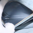 Miu Miu Madras Shoulder Bag Leather Light Blue Gold Auth 211735A-26